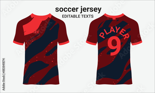 Sports t shirt design ready to print Football shirt for design.