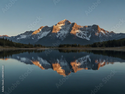 reflection in the mountains