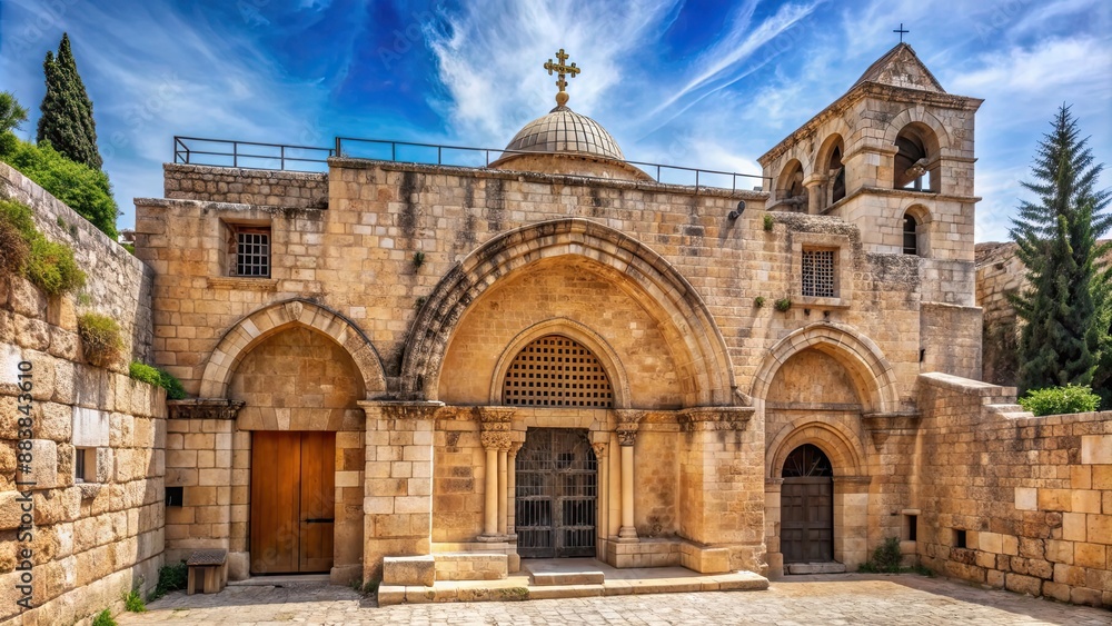 Ancient church in Jerusalem believed to be the site of Jesus' crucifixion, burial, and resurrection , holy sepulchre Ancient church in Jerusalem believed to be the site of Jesus' crucifixion, burial, and resurrection , holy sepulchre