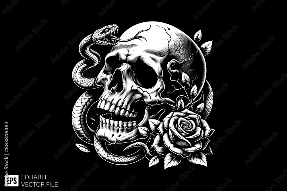 Scary skull head graphic vector design ideas Scary skull head graphic vector design ideas