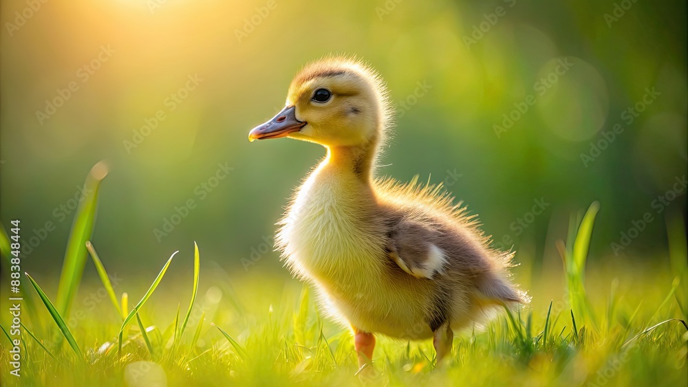 A close-up photo of a fluffy duckling standing on a grassy field, duckling, feather, yellow, beak, waterfowl, cute, animal, bird A close-up photo of a fluffy duckling standing on a grassy field, duckling, feather, yellow, beak, waterfowl, cute, animal, bird
