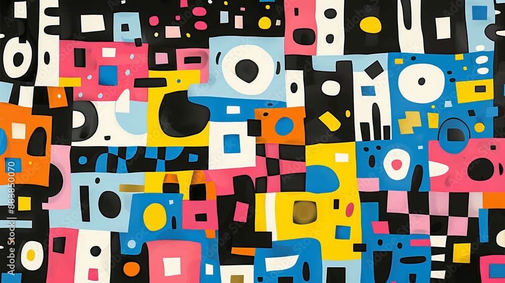 Abstract Geometric Pattern in Vibrant Colors Abstract Geometric Pattern in Vibrant Colors