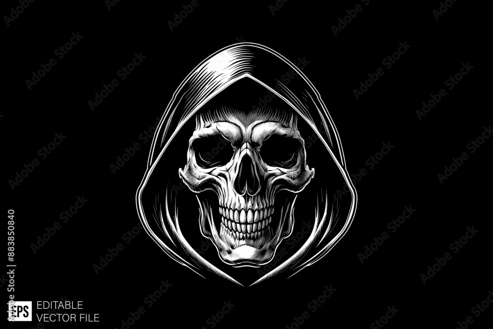 Dark art scary skull head vector design ideas templates Dark art scary skull head vector design ideas templates