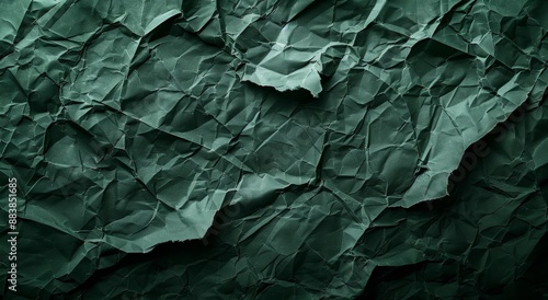 Wallpaper Mural Dark green crumpled paper background, large canvas sizes, matte photo, minimalist backgrounds Torontodigital.ca