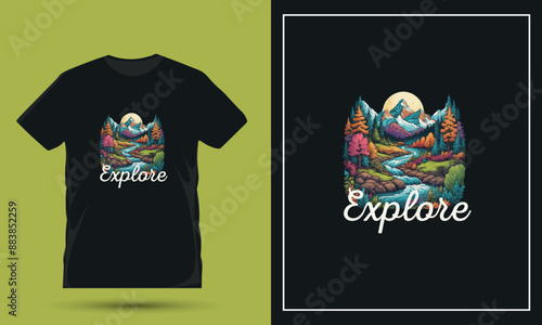 Nature explore t shirt design