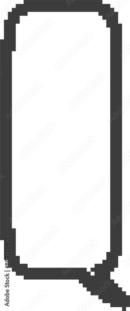 Pixel speech bubble for game design and chart. Retro chat box for dialog comment and messages. Conversation balloon shape. 8 bit cartoon element Pixel speech bubble for game design and chart. Retro chat box for dialog comment and messages. Conversation balloon shape. 8 bit cartoon element