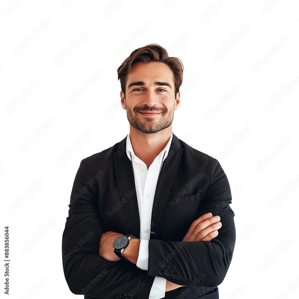 portrait of a happy business man isolated on transparent background portrait of a happy business man isolated on transparent background