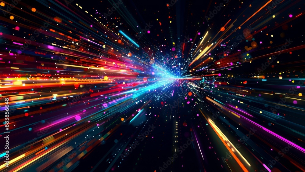 Fototapeta premium Abstract speed motion background. Vector illustration. Futuristic technology style.