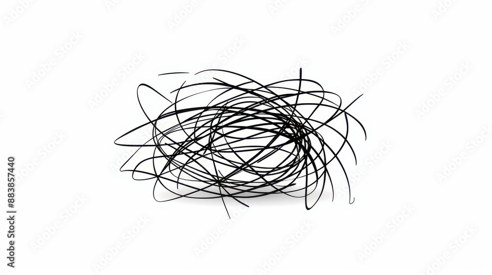 Fototapeta premium Illustration of complex chaos and order paths in psychotherapy.