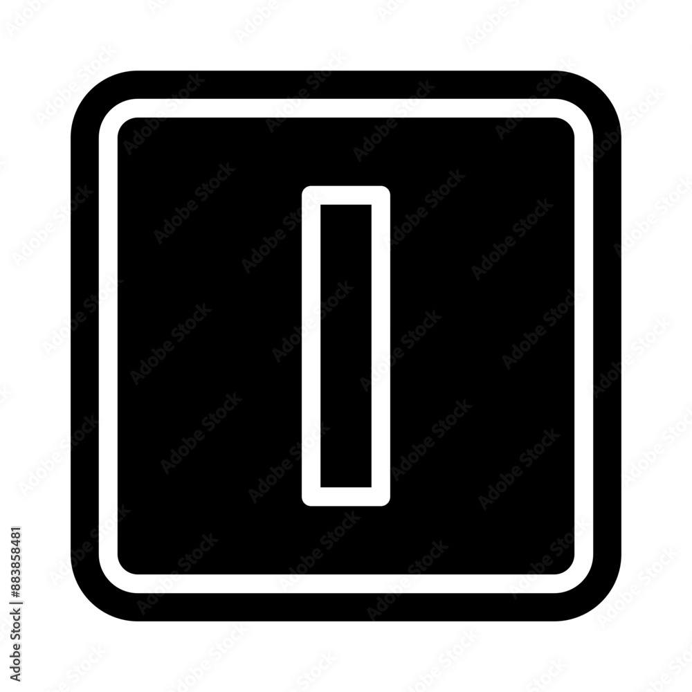I Capital Alphabet Vector Glyph Icon Design I Capital Alphabet Vector Glyph Icon Design