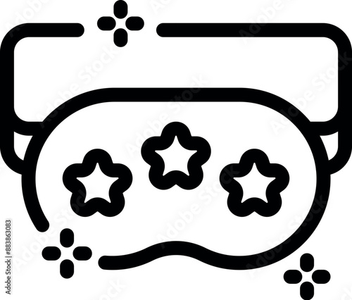Sleeping mask with stars ensuring a peaceful and restful sleep, blocking out light for better sleep quality