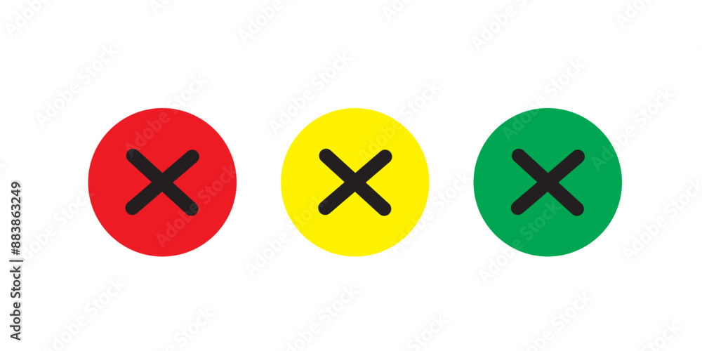Close icons set. Delete icon. remove, cancel, exit symbol vector illustration