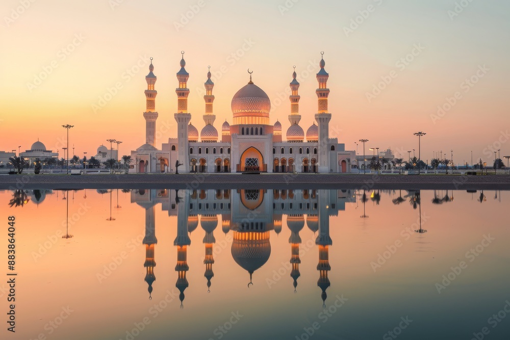 Fototapeta premium Mosque Reflection at Dawn