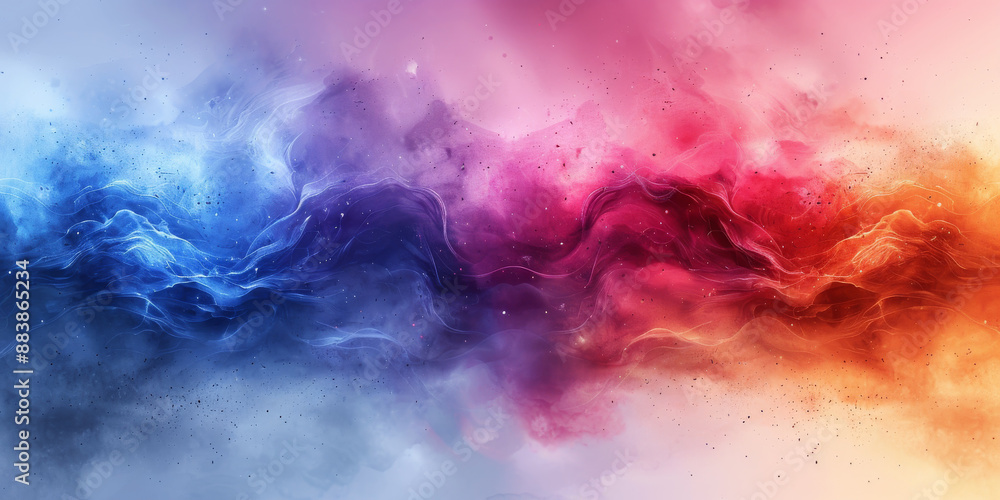 Obraz premium カラフルな光の背景の水彩画