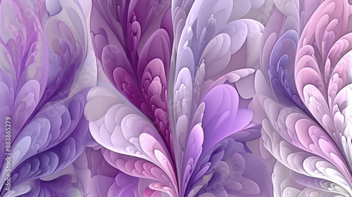 Elegant fractal pattern with soft shades of purple and pink, evoking a sense of tranquility and sophistication.