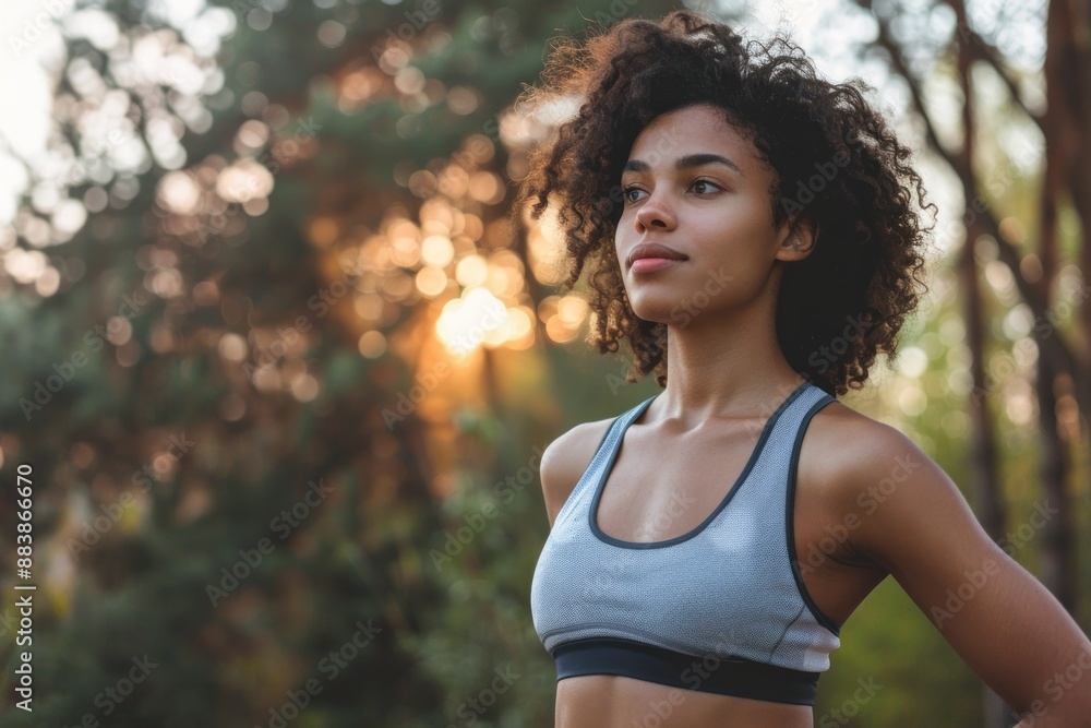 Achieve Optimal Health, Fit woman Getting Ready to Run Outdoors, Cardio Training and Wellness Achieve Optimal Health, Fit woman Getting Ready to Run Outdoors, Cardio Training and Wellness