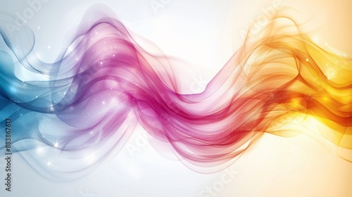 Abstract Wavy Gradient with Shimmering Lights