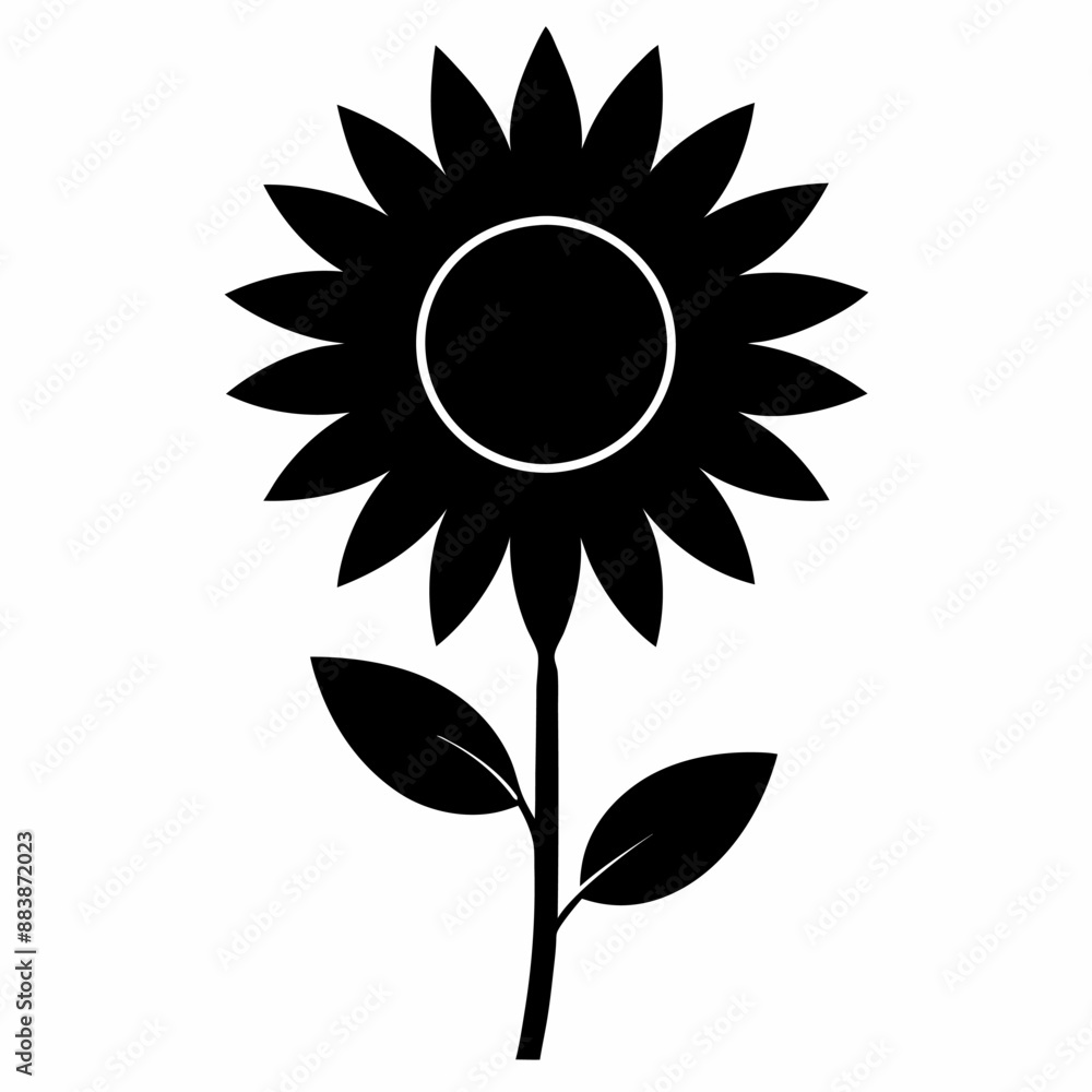 Fototapeta premium sunflower isolated on white background
