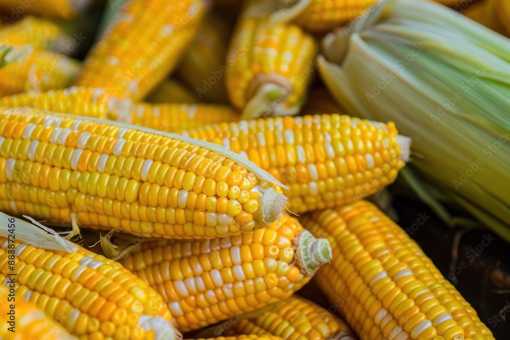 A pile of fresh yellow corn background A pile of fresh yellow corn background