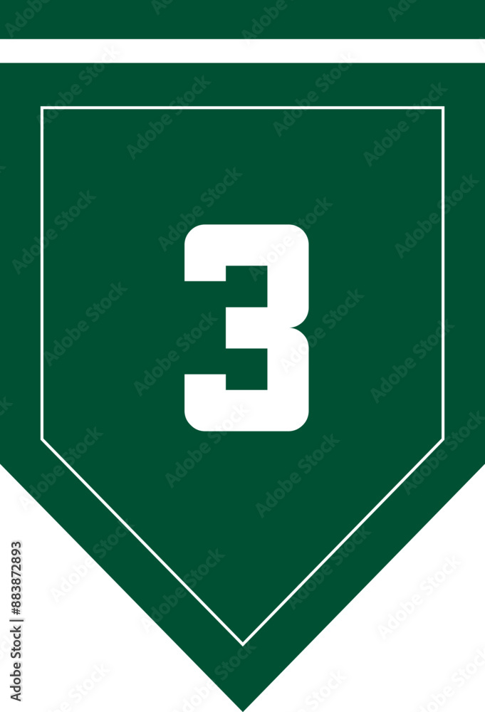 Obraz premium ランキング バッジ 勲章 マーク ラベル 3 アイコン 緑