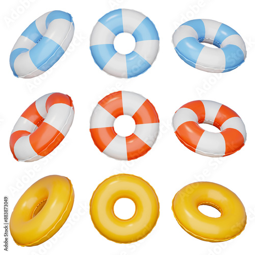 Swimming Pool Supplies floaties 3D graphic photo