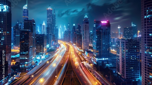 Wallpaper Mural A smart city lighting system with energy-efficient LEDs and motion sensors Torontodigital.ca