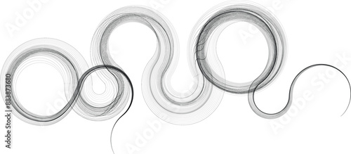 Abstract flow linear fluid wavy shape .Curved lines pattern . Music sound wave . Vector illustration