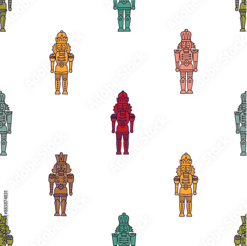 Nutcracker.  Seamless pattern can be used for wallpaper, pattern fills, web page background, surface textures.