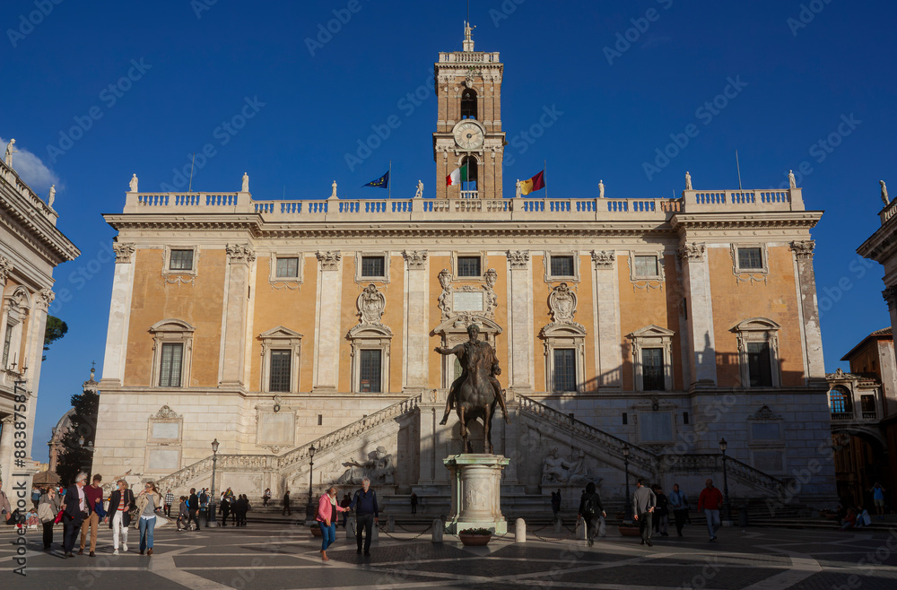 Partial view of the palazzo Senatorio, Rome