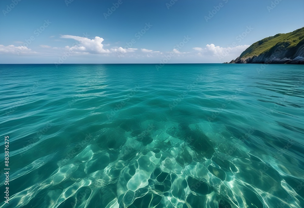Fototapeta premium Beautiful beach scenery, high angle view of the sea