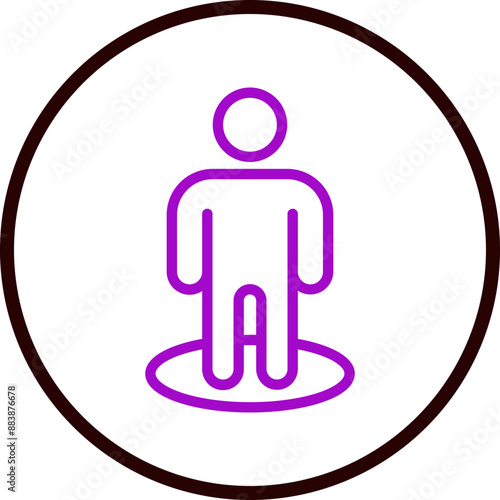 Comfort Zone Vector Line Purple Circle Black