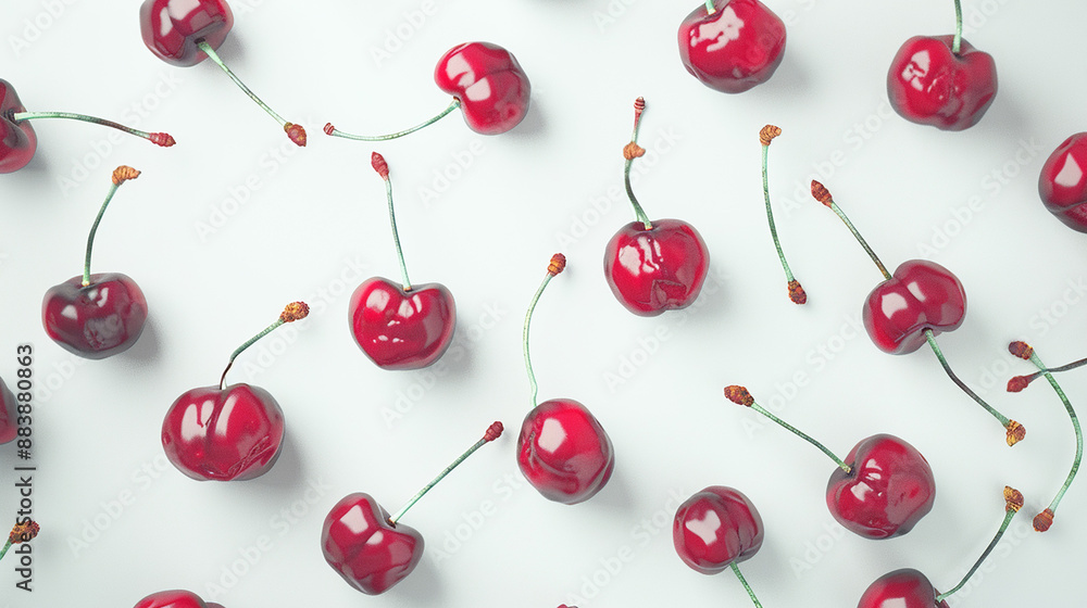 A beautifully detailed photo of whole and sliced strawberries, arranged artistically on a white background A beautifully detailed photo of whole and sliced strawberries, arranged artistically on a white background