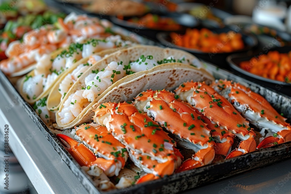 A capature of variety of seafood UHD wallpaper