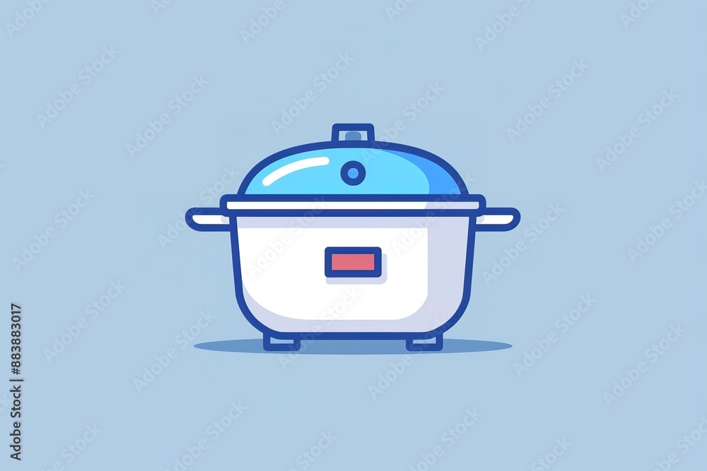 Rice cooker isolated. Flat design icon illustration. Rice cooker isolated. Flat design icon illustration.