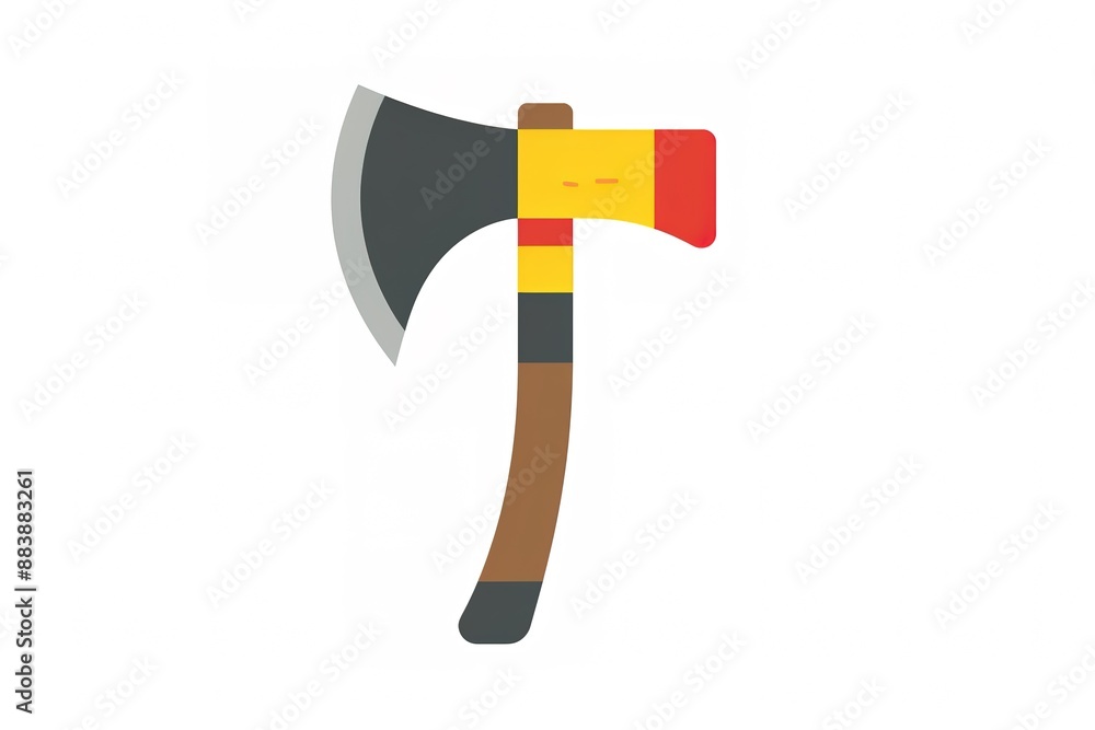 An axe isolated on white background An axe isolated on white background