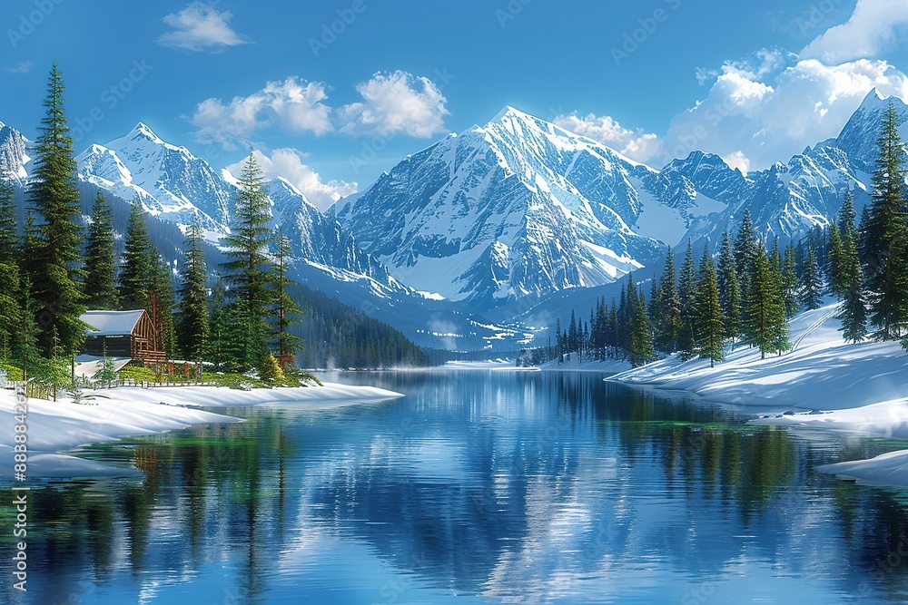 A tree 3d in the water UHD wallpaper A tree 3d in the water UHD wallpaper