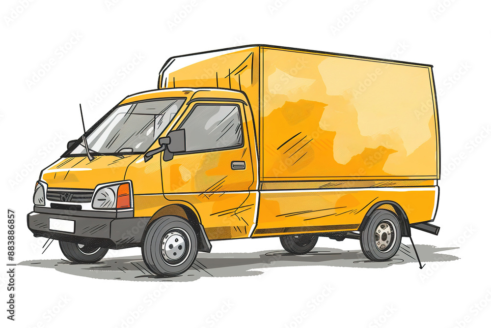 Isometric delivery truck icon 3D isolated on white background. Isometric delivery truck icon 3D isolated on white background.