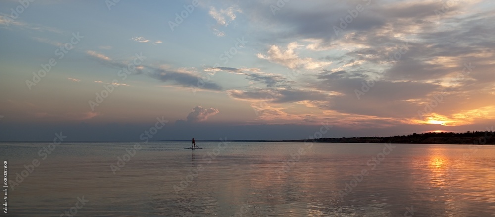 sunset over the sea