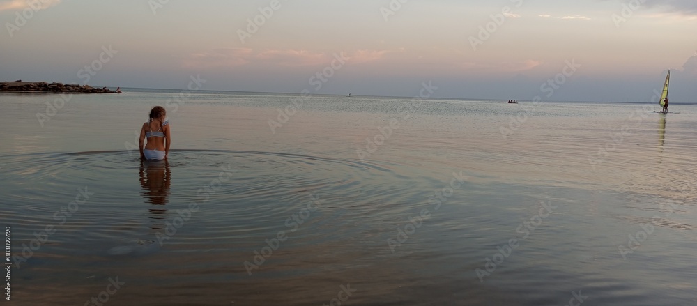 sunset on the beach