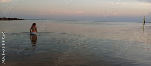 Obraz na płótnie sunset on the beach w salonie