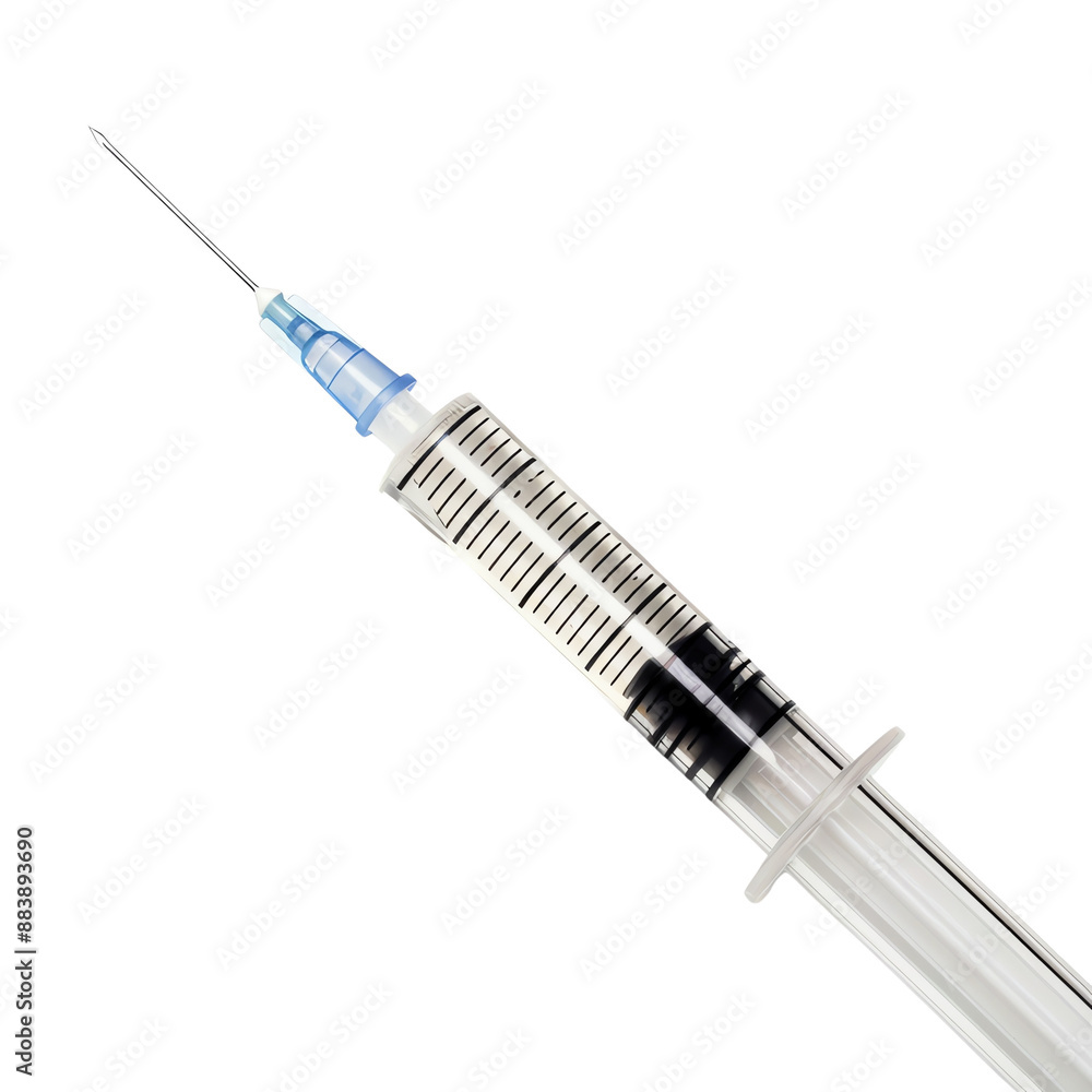 Close-up of a medical syringe isolated on a white background. Perfect for healthcare, medical supplies, and vaccination concepts. Close-up of a medical syringe isolated on a white background. Perfect for healthcare, medical supplies, and vaccination concepts.