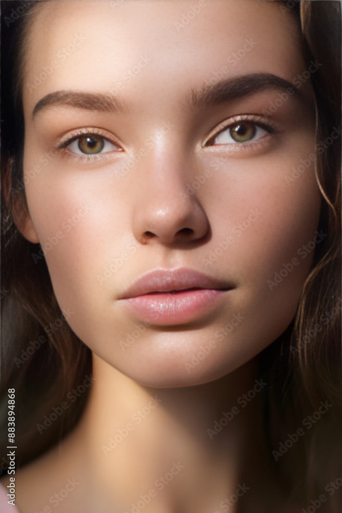 Obraz premium A Poetic Display of Innocence and Beauty: The Artistry of a Perfectly Blushed Cheek