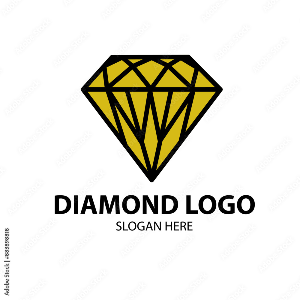 Fototapeta premium diamond jewelery company logo template