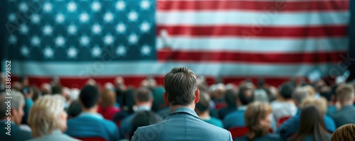 Wallpaper Mural Voters listening to candidate speeches, election communication, rally Torontodigital.ca
