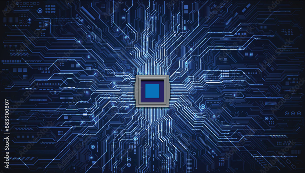 Circuit board. Technology background. Central Computer Processors CPU ...