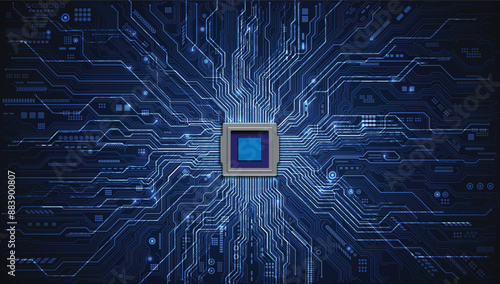 Circuit board. Technology background. Central Computer Processors CPU concept. Motherboard digital chip.