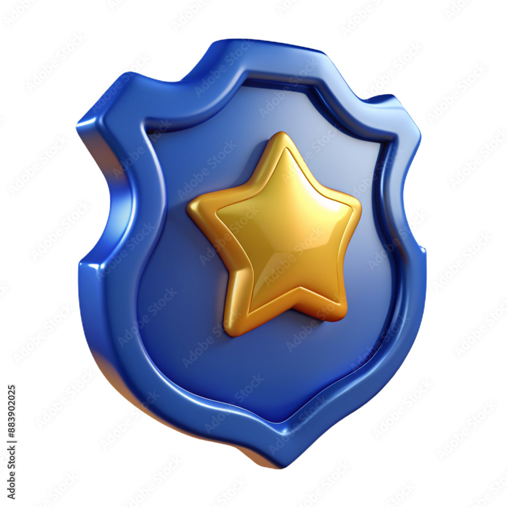 Shiny 3D plastic police badge icon with detailed textures and vibrant colors
Shiny 3D plastic police badge icon with detailed textures and vibrant colors