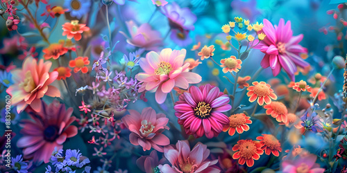 pink flowers with green stems, set against a blurred background.