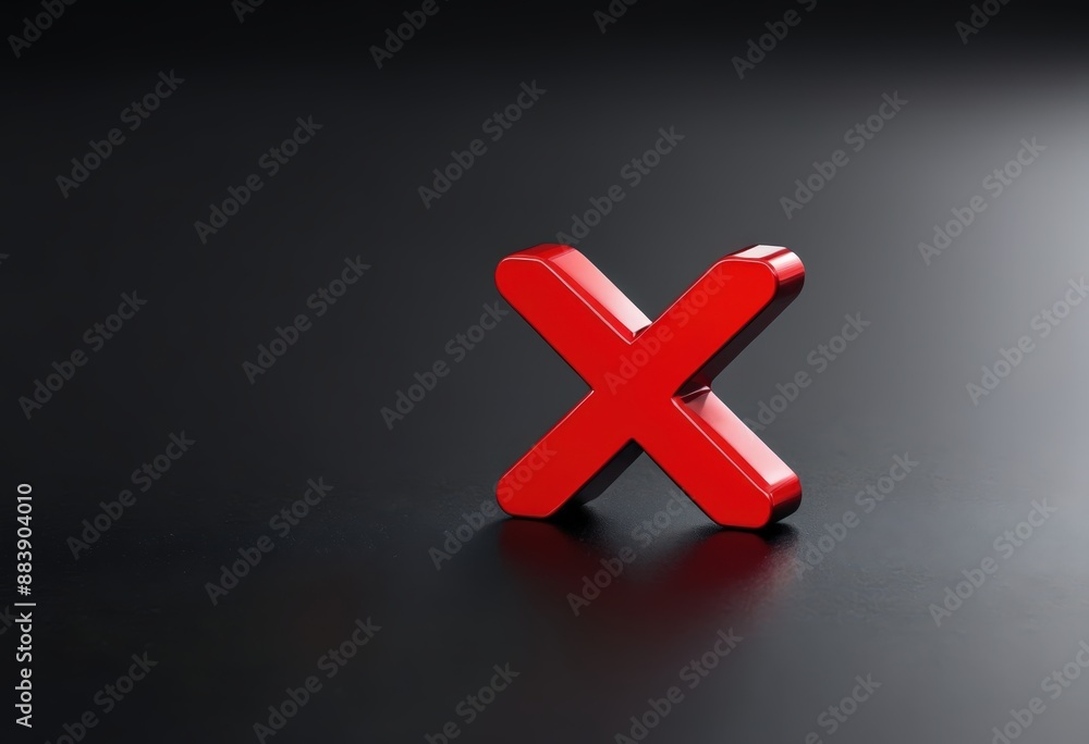 Obraz premium red cross mark