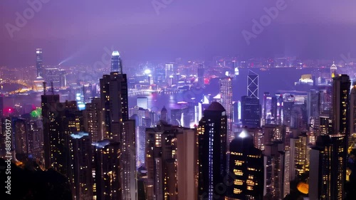 Wallpaper Mural Scenic View of City During Nighttime. Generative AI Torontodigital.ca